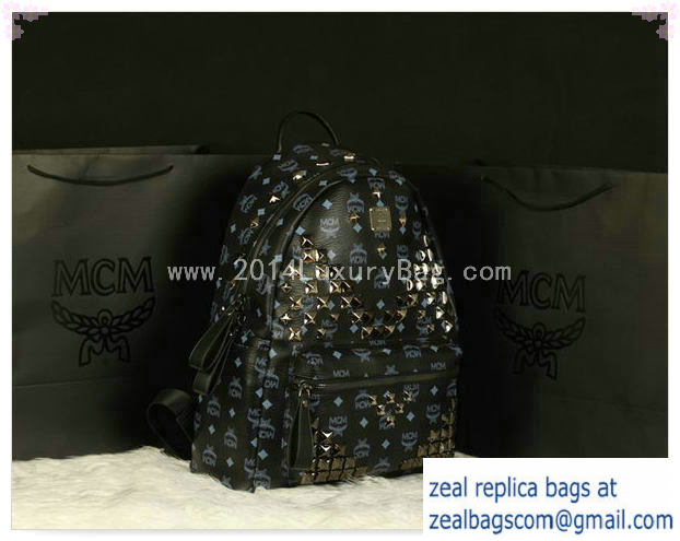 High Quality Replica MCM Stark Backpack Jumbo in Calf Leather 8100 Black